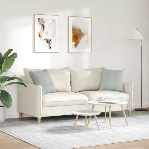 Kanapé párnák 2 pcs Világosszürke 45 x 45 cm Bársonyos szövet