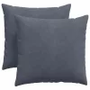 Kanapé párnák 2 pcs Sötétszürke 45 x 45 cm Bársonyos szövet