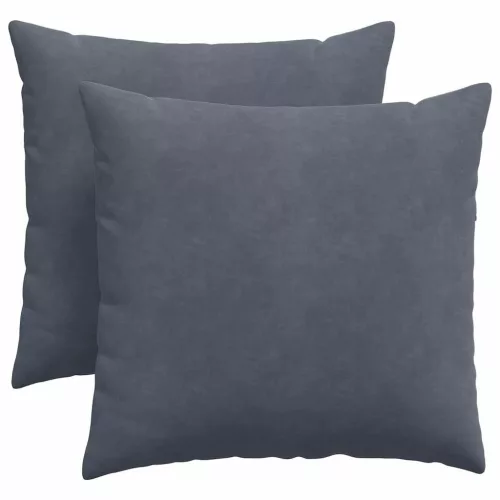 Kanapé párnák 2 pcs Sötétszürke 45 x 45 cm Bársonyos szövet