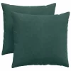 Kanapé párnák 2 pcs Sötétzöld 45 x 45 cm Bársonyos szövet