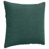 Kanapé párnák 2 pcs Sötétzöld 45 x 45 cm Bársonyos szövet