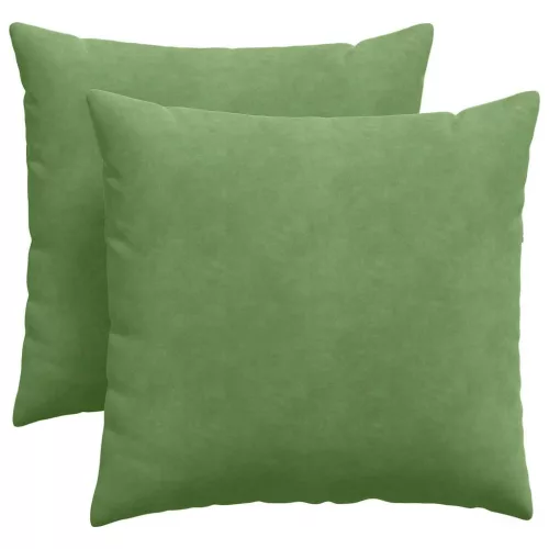 Kanapé párnák 2 pcs Világos zöld 45 x 45 cm Bársonyos szövet