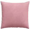 Kanapé párnák 2 pcs Rózsaszín 45 x 45 cm Bársonyos szövet