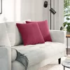 Kanapé párnák 2 pcs Bordó 45 x 45 cm Bársonyos szövet
