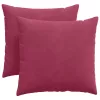Kanapé párnák 2 pcs Bordó 45 x 45 cm Bársonyos szövet