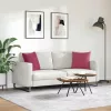 Kanapé párnák 2 pcs Bordó 45 x 45 cm Bársonyos szövet