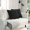 Kanapé párnák 2 pcs Fekete 45 x 45 cm Bársonyos szövet