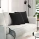 Kanapé párnák 2 pcs Fekete 45 x 45 cm Bársonyos szövet