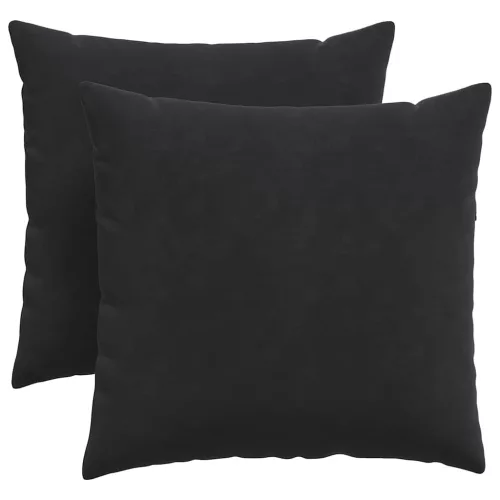 Kanapé párnák 2 pcs Fekete 45 x 45 cm Bársonyos szövet