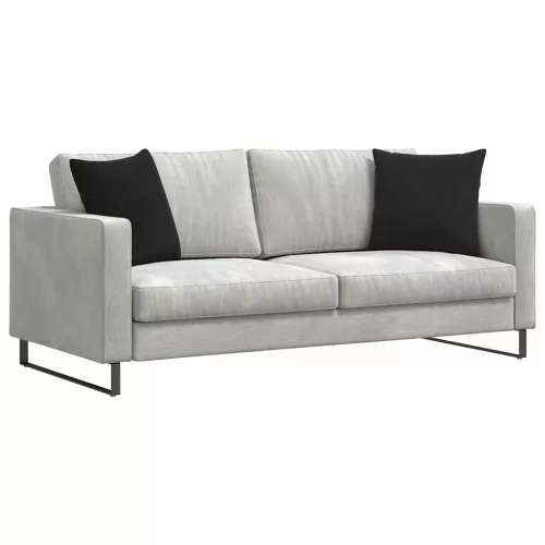 Kanapé párnák 2 pcs Fekete 45 x 45 cm Bársonyos szövet
