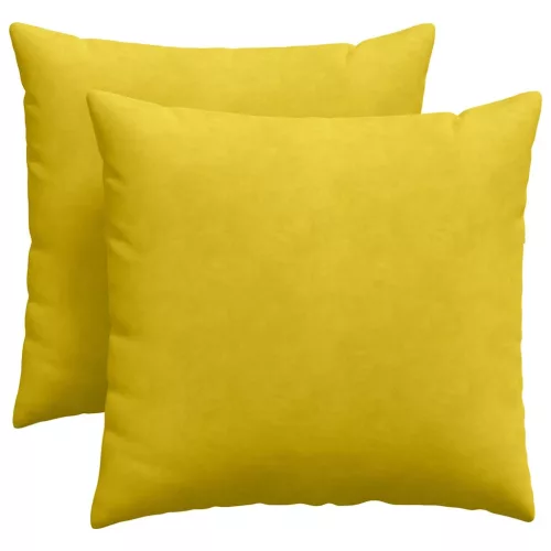 Kanapé párnák 2 pcs Sárga 45 x 45 cm Bársonyos szövet