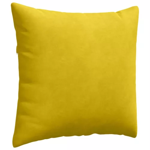 Kanapé párnák 2 pcs Sárga 45 x 45 cm Bársonyos szövet