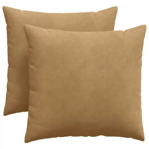Kanapé párnák 2 pcs Barna 45 x 45 cm Bársonyos szövet