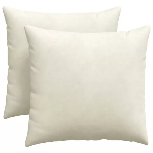 Kanapé párnák 2 pcs Krém 45 x 45 cm Bársonyos szövet