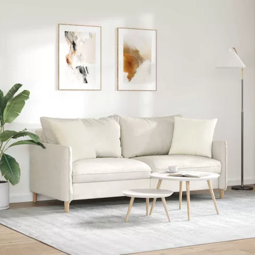 Kanapé párnák 2 pcs Krém 45 x 45 cm Bársonyos szövet