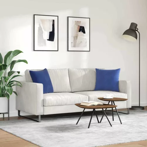Kanapé párnák 2 pcs Rendőrségi kék 45 x 45 cm Bársonyos szövet