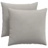 Kanapé párnák 2 pcs Világosszürke 45 x 45 cm szövet