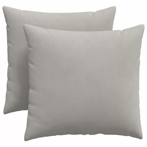 Kanapé párnák 2 pcs Világosszürke 45 x 45 cm szövet