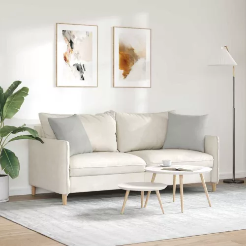 Kanapé párnák 2 pcs Világosszürke 45 x 45 cm szövet