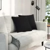 Kanapé párnák 2 pcs Fekete 45 x 45 cm szövet