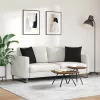 Kanapé párnák 2 pcs Fekete 45 x 45 cm szövet