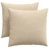 Kanapé párnák 2 pcs Krém 45 x 45 cm szövet