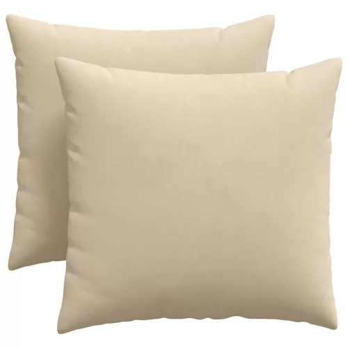 Kanapé párnák 2 pcs Krém 45 x 45 cm szövet