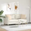 Kanapé párnák 2 pcs Krém 45 x 45 cm szövet