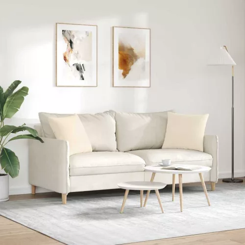 Kanapé párnák 2 pcs Bézs 45 x 45 cm szövet
