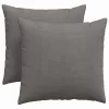 Kanapé párnák 2 pcs Világosszürke 45 x 45 cm Bársonyos szövet