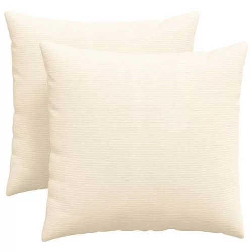Kanapé párnák 2 pcs Krém 45 x 45 cm Bársonyos szövet