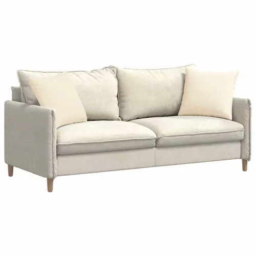 Kanapé párnák 2 pcs Krém 45 x 45 cm Bársonyos szövet