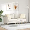 Kanapé párnák 2 pcs Krém 45 x 45 cm Bársonyos szövet