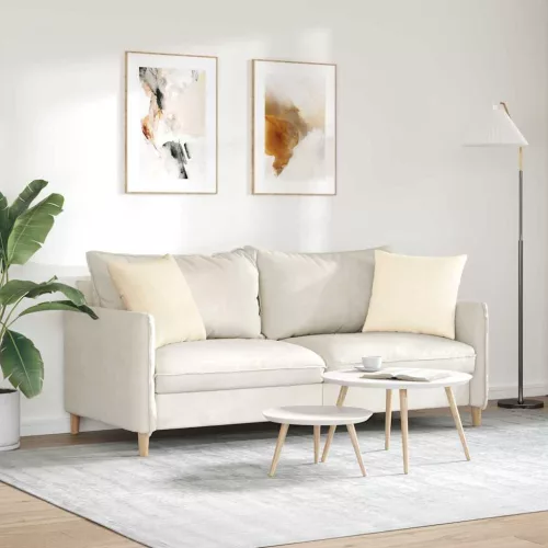 Kanapé párnák 2 pcs Krém 45 x 45 cm Bársonyos szövet