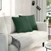 Kanapé párnák 2 pcs Sötétzöld 45 x 45 cm Bársonyos szövet