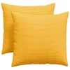 Kanapé párnák 2 pcs Világos sárga 45 x 45 cm Bársonyos szövet