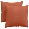Kanapé párnák 2 pcs Piros Narancs 45 x 45 cm Bársonyos szövet
