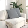 Kanapé párnák 2 pcs Világosszürke 50 x 50 cm szövet