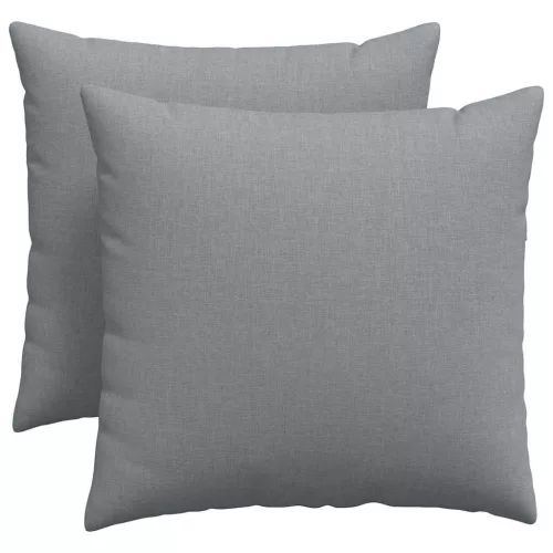Kanapé párnák 2 pcs Világosszürke 50 x 50 cm szövet