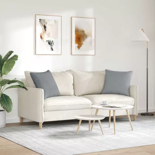 Kanapé párnák 2 pcs Világosszürke 50 x 50 cm szövet