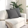 Kanapé párnák 2 pcs Sötétszürke 50 x 50 cm szövet