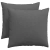 Kanapé párnák 2 pcs Sötétszürke 50 x 50 cm szövet