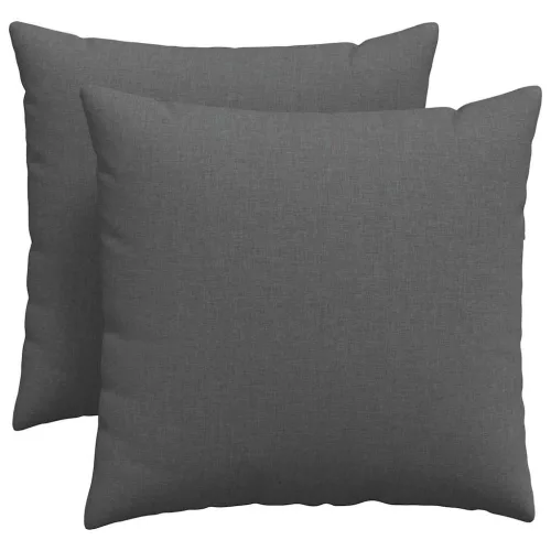 Kanapé párnák 2 pcs Sötétszürke 50 x 50 cm szövet