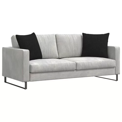 Kanapé párnák 2 pcs Fekete 50 x 50 cm szövet