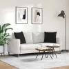 Kanapé párnák 2 pcs Fekete 50 x 50 cm szövet