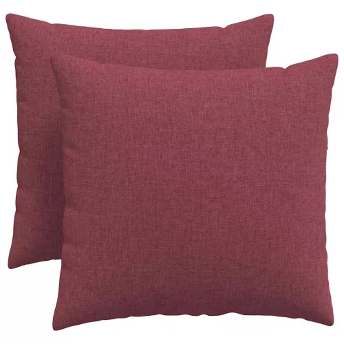 Kanapé párnák 2 pcs Bordó 50 x 50 cm szövet