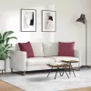 Kanapé párnák 2 pcs Bordó 50 x 50 cm szövet