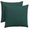 Kanapé párnák 2 pcs Sötétzöld 50 x 50 cm szövet