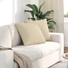 Kanapé párnák 2 pcs Krém 50 x 50 cm szövet