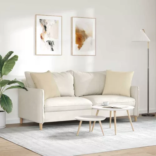 Kanapé párnák 2 pcs Krém 50 x 50 cm szövet